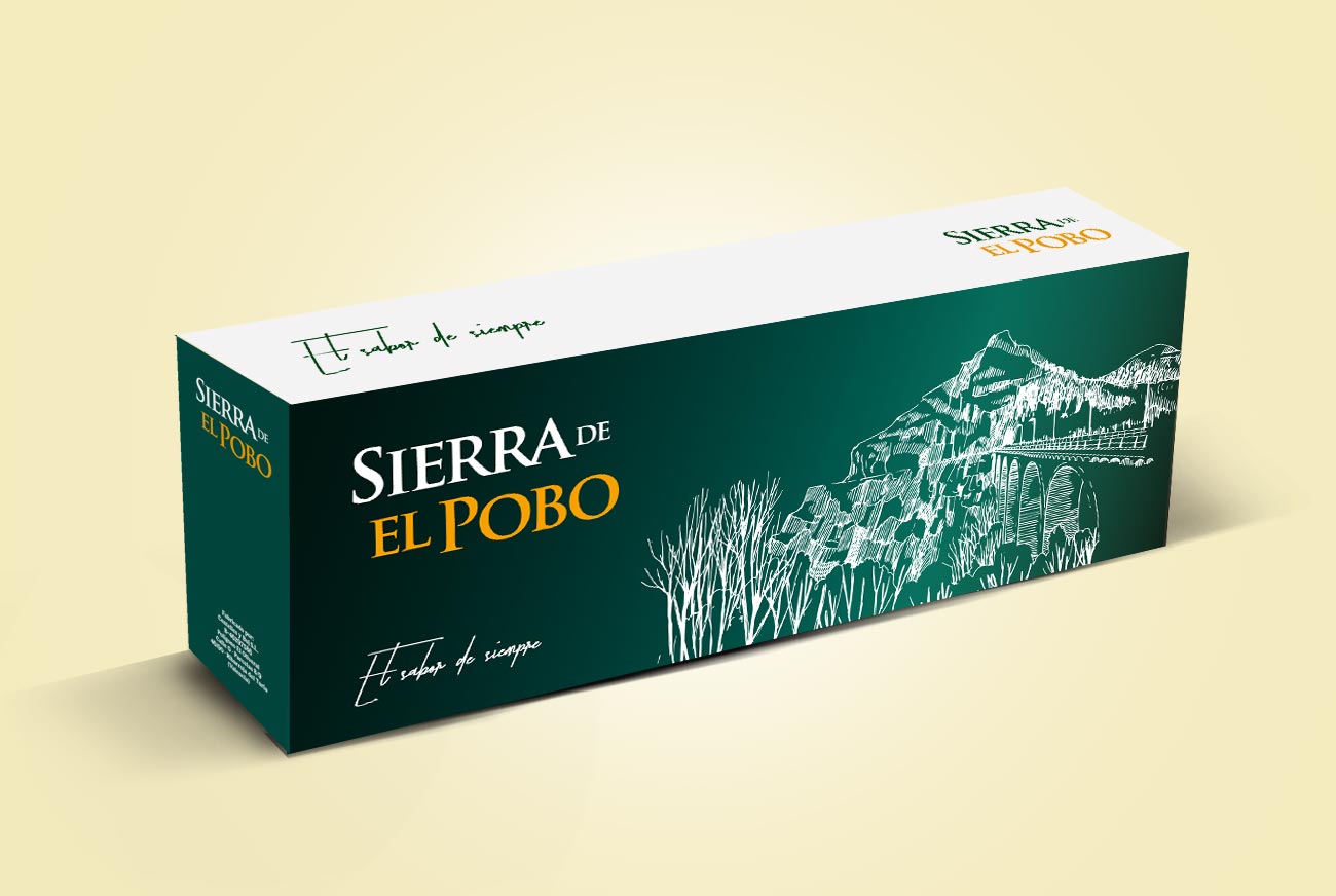 Packaging caja jamones Sierra de "El Pobo"